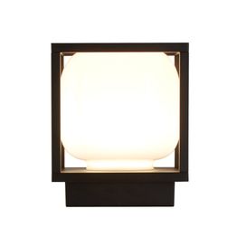 Athens Outdoor Wall Light - Black Metal &amp; Opal Glass