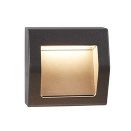 Ankle Outdoor Wall Light - Dark Grey Metal &amp; Frosted Glass