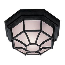 Vermont Outdoor Wall/Ceiling Light - Black Metal &amp; Glass