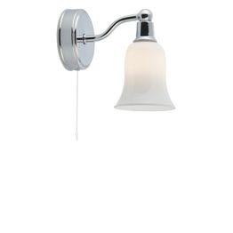 Equador Wall Light - Chrome Metal &amp; Opal Glass