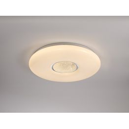 Mila Opal White Ceiling Light, 1 x 24W LED, CCT Switchable (3000/4000/6000K, 2032lm)