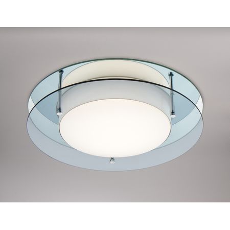 Brooklyn, 1 x 18W LED, 3000K, 1620lm, IP44, Smoked/Mirror Ceiling Light ...