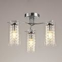 Molly Semi Ceiling Light, 3 x E14, Polished Chrome/Crystal/Glass additional 1