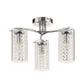 Molly Semi Ceiling Light, 3 x E14, Polished Chrome/Crystal/Glass additional 4