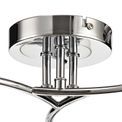 Molly Semi Ceiling Light, 3 x E14, Polished Chrome/Crystal/Glass additional 9