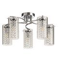 Molly Semi Ceiling Light, 5 x E14, Polished Chrome/Crystal/Glass additional 4