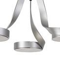 Clara 3 Light Semi Ceiling, 3 x 12W LED, 3000K, 2880lm, Silver/Polished Chrome, additional 6