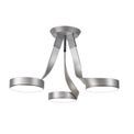 Clara 3 Light Semi Ceiling, 3 x 12W LED, 3000K, 2880lm, Silver/Polished Chrome, additional 3