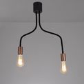 Grace Flexible Ceiling 2 Light E27, Satin Black/Brushed Copper additional 1