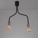Grace Flexible Ceiling 2 Light E27, Satin Black/Brushed Copper additional 2