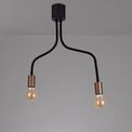 Grace Flexible Ceiling 2 Light E27, Satin Black/Brushed Copper additional 4