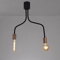 Grace Flexible Ceiling 2 Light E27, Satin Black/Brushed Copper additional 6