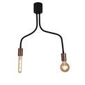 Grace Flexible Ceiling 2 Light E27, Satin Black/Brushed Copper additional 12