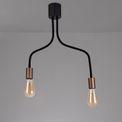 Grace Flexible Ceiling 2 Light E27, Satin Black/Brushed Copper additional 5