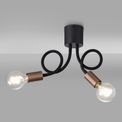 Grace Flexible Ceiling 2 Light E27, Satin Black/Brushed Copper additional 7