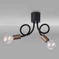 Grace Flexible Ceiling 2 Light E27, Satin Black/Brushed Copper additional 8