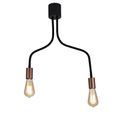 Grace Flexible Ceiling 2 Light E27, Satin Black/Brushed Copper additional 18
