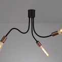Grace Flexible Ceiling 3 Light E27, Satin Black/Brushed Copper additional 5
