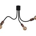 Grace Flexible Ceiling 3 Light E27, Satin Black/Brushed Copper additional 7