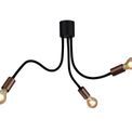Grace Flexible Ceiling 3 Light E27, Satin Black/Brushed Copper additional 8