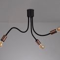 Grace Flexible Ceiling 3 Light E27, Satin Black/Brushed Copper additional 4