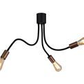 Grace Flexible Ceiling 3 Light E27, Satin Black/Brushed Copper additional 10