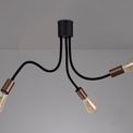Grace Flexible Ceiling 3 Light E27, Satin Black/Brushed Copper additional 2