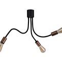 Grace Flexible Ceiling 3 Light E27, Satin Black/Brushed Copper additional 11