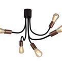 Grace Flexible Ceiling 5 Light E27, Satin Black/Brushed Copper additional 12