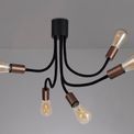 Grace Flexible Ceiling 5 Light E27, Satin Black/Brushed Copper additional 2