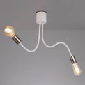 Grace Flexible E27 Ceiling 2 Light Satin White/Satin Nickel additional 4