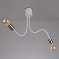 Grace Flexible E27 Ceiling 2 Light Satin White/Satin Nickel additional 5