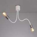 Grace Flexible E27 Ceiling 2 Light Satin White/Satin Nickel additional 3