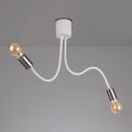 Grace Flexible E27 Ceiling 2 Light Satin White/Satin Nickel additional 6