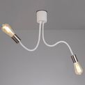 Grace Flexible E27 Ceiling 2 Light Satin White/Satin Nickel additional 1