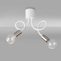 Grace Flexible E27 Ceiling 2 Light Satin White/Satin Nickel additional 8