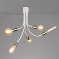 Grace Flexible 5 Light Ceiling Light in Satin White/Satin Nickel additional 3