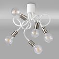 Grace Flexible 5 Light Ceiling Light in Satin White/Satin Nickel additional 8