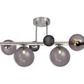 Rylee Semi-Flush Ceiling Light, 4 x G9, Polished Chrome, Smoked Glass additional 4