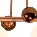 Rylee 4 x G9, Antique Copper, Opal &amp; Copper Glass Semi Flush Ceiling Light additional 6