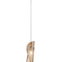 Tianna Pendant 2m, 1 x G9, Brass/Polished Chrome &amp; Cognac Glass additional 3