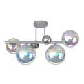 Rylee Semi-Flush Ceiling Light, 4 x G9, Polished Chrome/Iridescent Glass additional 3
