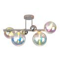 Rylee Semi-Flush Ceiling Light, 4 x G9, Polished Chrome/Iridescent Glass additional 8