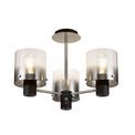 Brita Semi Ceiling Light, 3 x E27, Black/Smoke Fade Glass additional 10