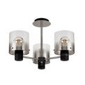 Brita Semi Ceiling Light, 3 x E27, Black/Smoke Fade Glass additional 13