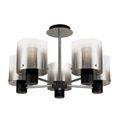 Brita Semi Ceiling Light, 5 x E27, Black/Smoke Fade Glass additional 10