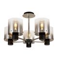 Brita Semi Ceiling Light, 5 x E27, Black/Smoke Fade Glass additional 7