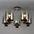 Brita Semi Ceiling Light, 5 x E27, Black/Smoke Fade Glass additional 17