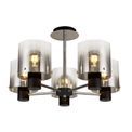 Brita Semi Ceiling Light, 5 x E27, Black/Smoke Fade Glass additional 11