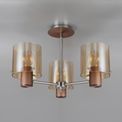 Brita Semi Ceiling Light, 3 x E27, Mocha/Amber Glass additional 13